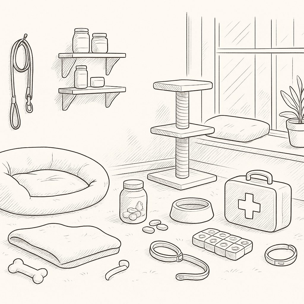 Peaceful pet moments at home