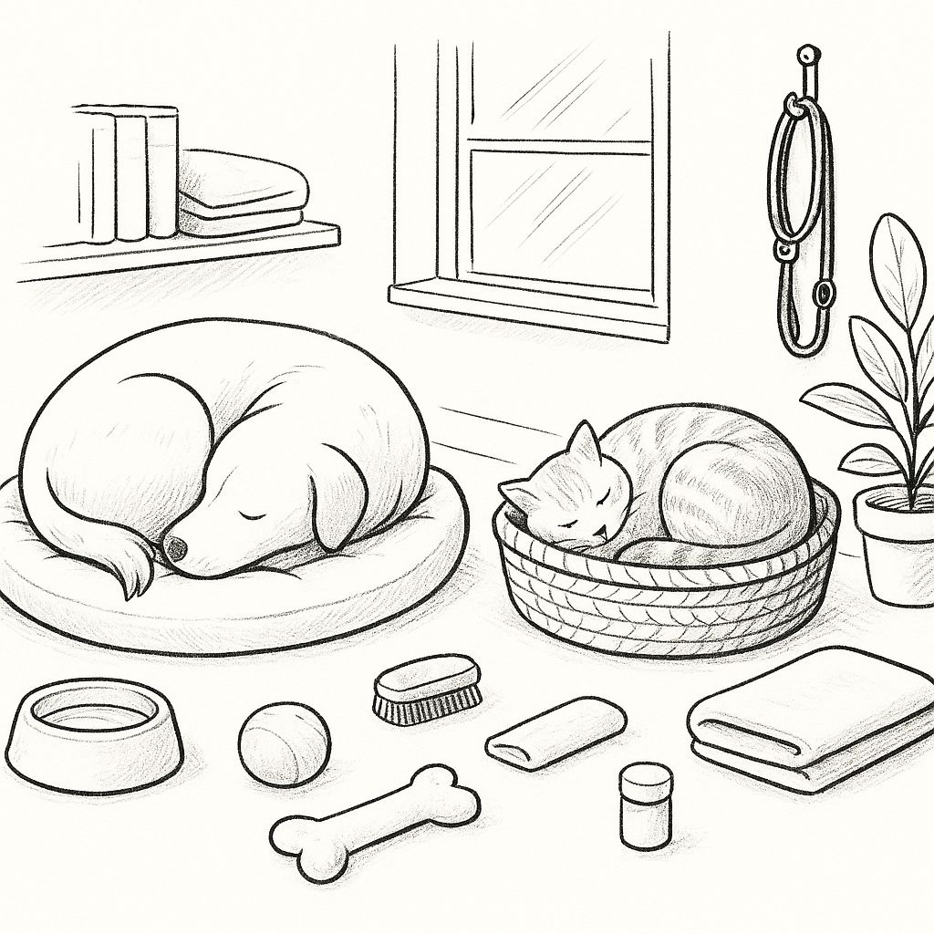 Evening calm with pets